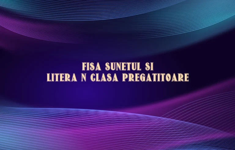 fisa sunetul si litera n clasa pregatitoare