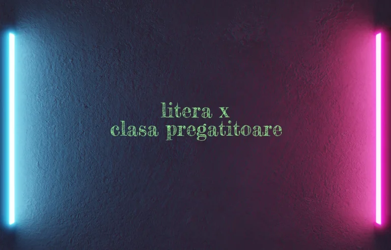 litera x clasa pregatitoare