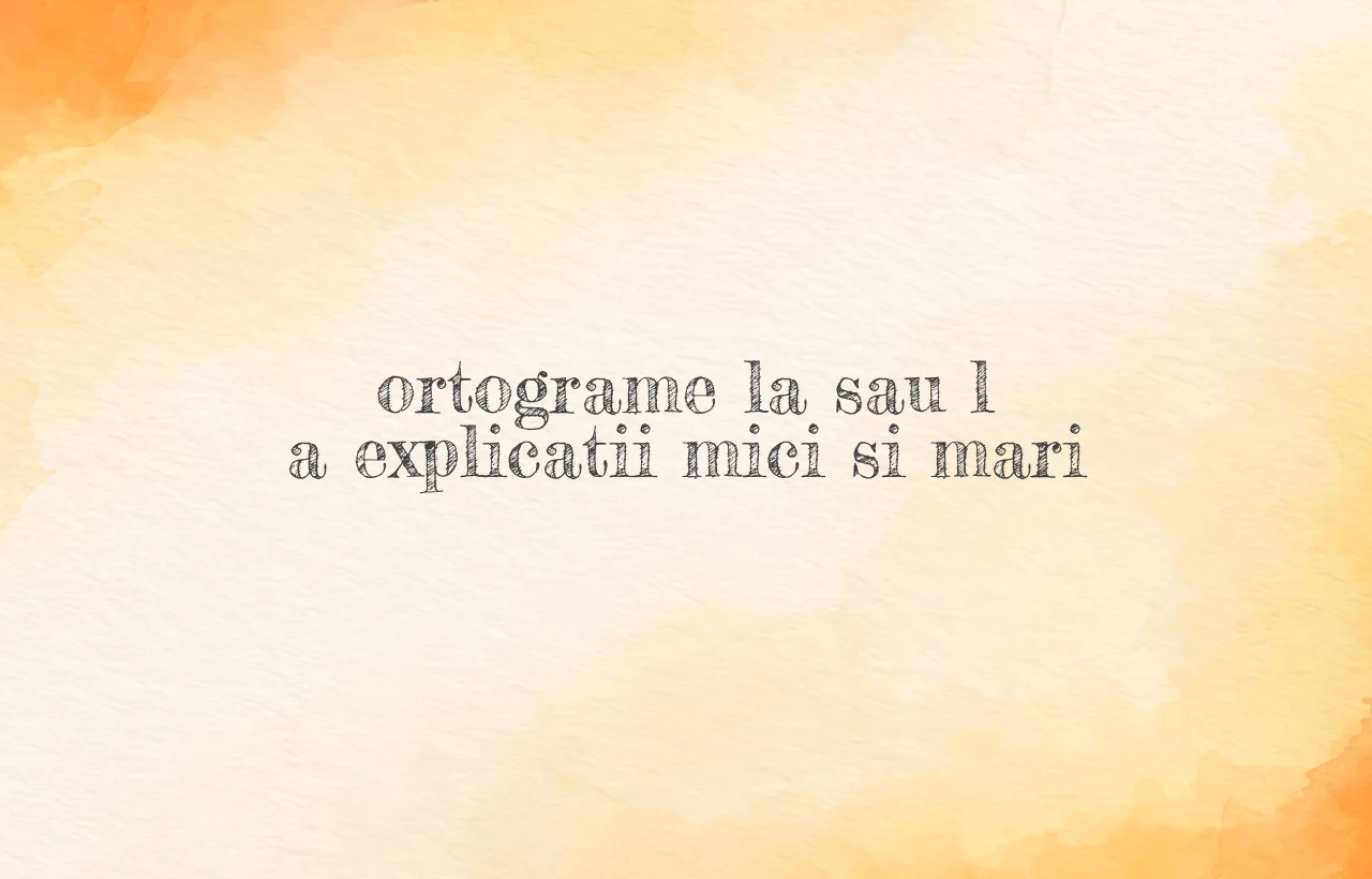 ortograme la sau l a explicatii mici si mari