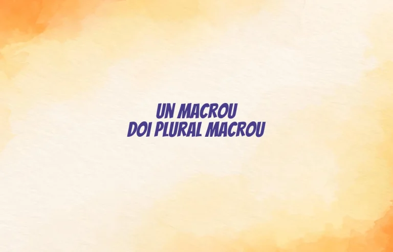 un macrou doi plural macrou