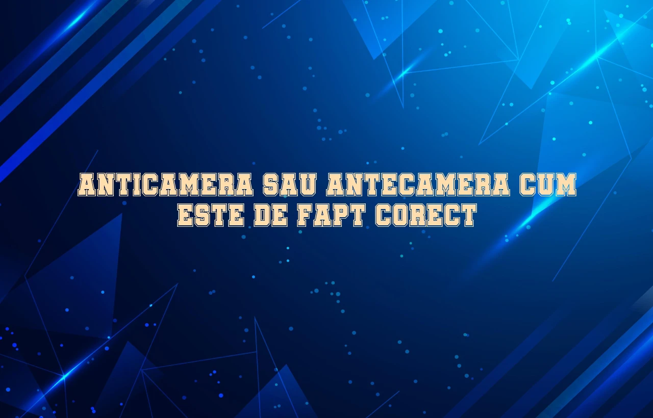 anticamera sau antecamera cum este de fapt corect