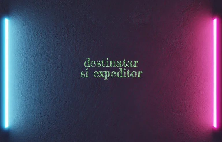 destinatar si expeditor