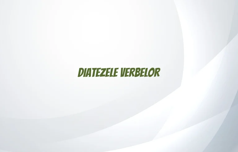 diatezele verbelor