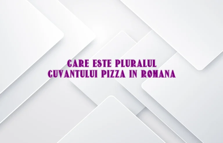 care este pluralul cuvantului pizza in romana