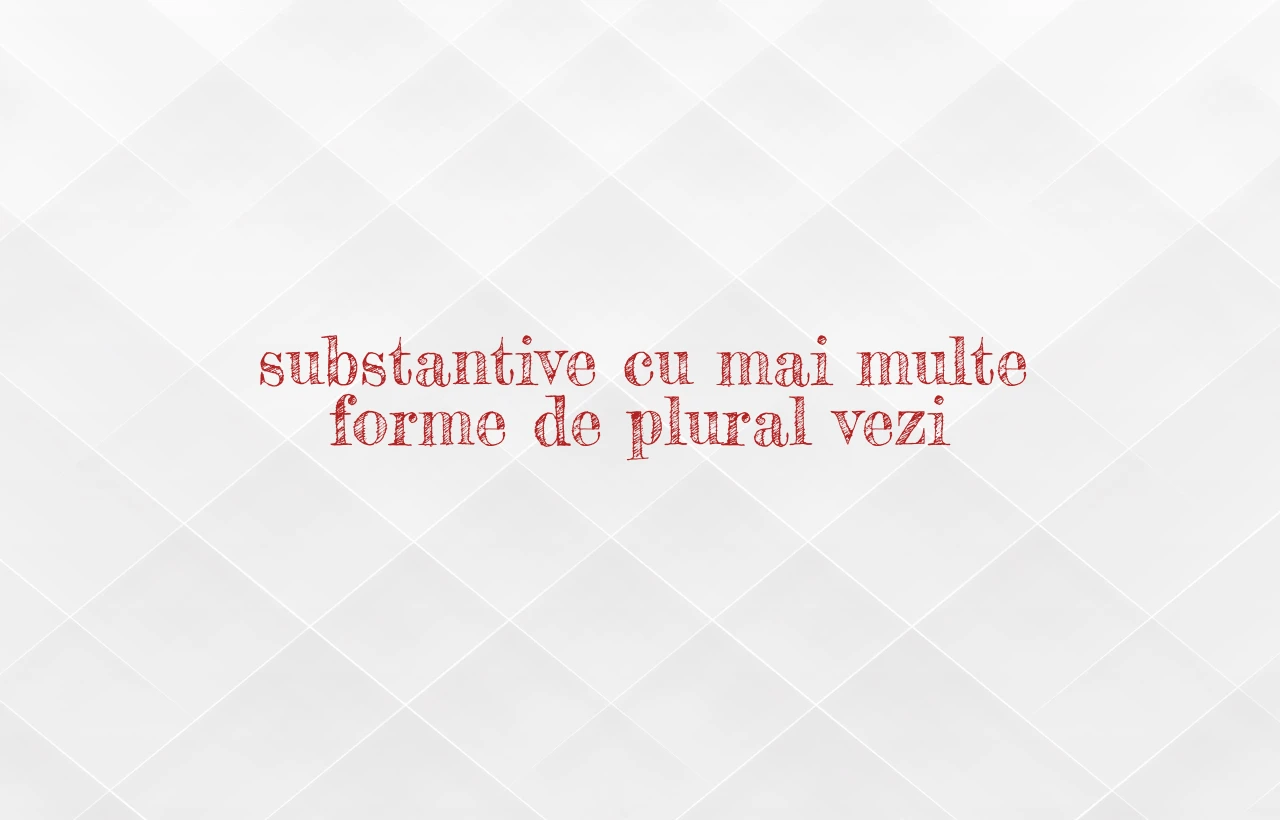 substantive cu mai multe forme de plural vezi