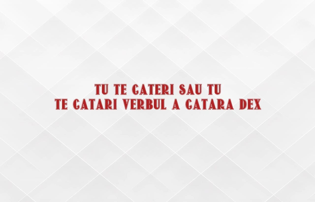 tu te cateri sau tu te catari verbul a catara dex