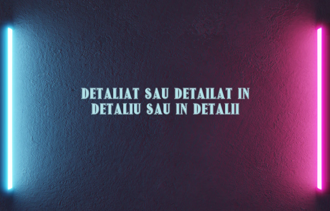 detaliat sau detailat in detaliu sau in detalii