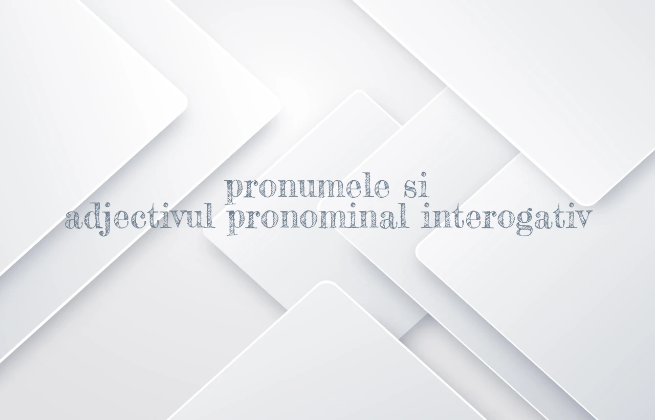 pronumele si adjectivul pronominal interogativ