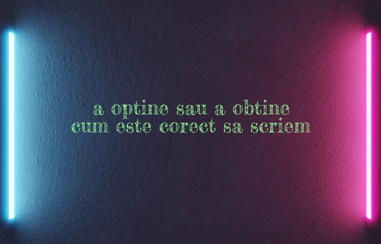 a optine sau a obtine cum este corect sa scriem