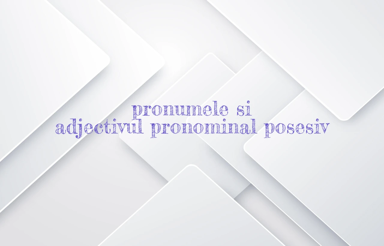 pronumele si adjectivul pronominal posesiv